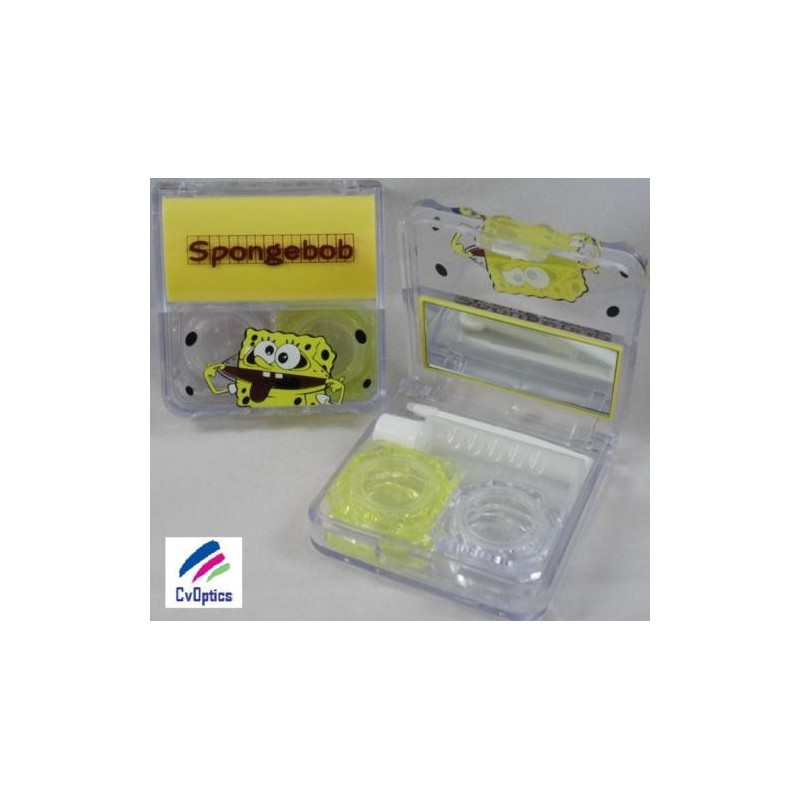 Kit de viaje/estuche para lentes de contacto de Bob Esponja, pantalones cuadrados