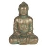 Grünspan-Effekt, 58 cm, Hände im Schoß sitzender Garten-Buddha