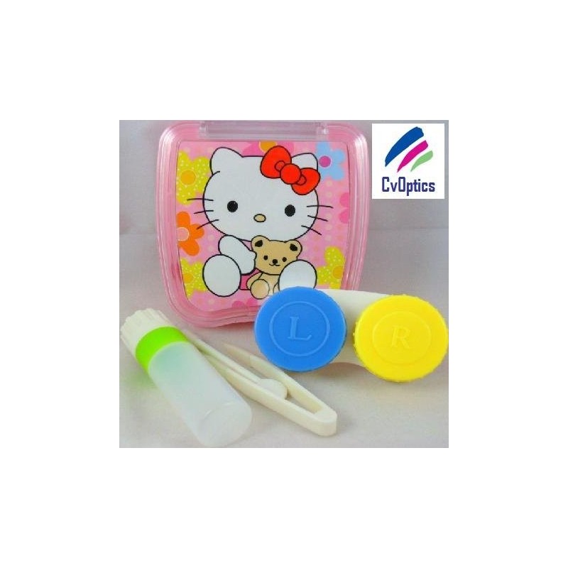 Kit / custodia da viaggio per lenti a contatto Hello Kitty e Orso