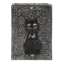 Gothic Black Cat Resin Storage Box