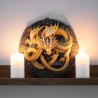 Imbolc Dragon Wandschild aus Kunstharz von Anne Stokes