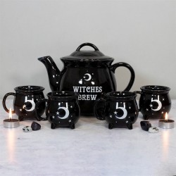 Juego de té de caldero de cerámica Witches Brew