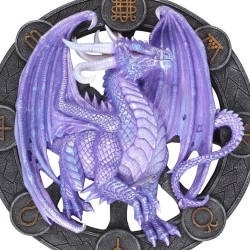 Samhain-Drachen-Wandtafel aus Kunstharz von Anne Stokes