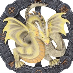 Placa de pared de resina Mabon Dragon de Anne Stokes