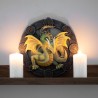 Wandtafel „Mabon Dragon“ aus Kunstharz von Anne Stokes