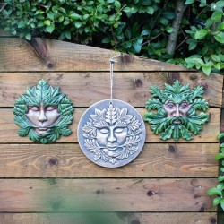 Green Man Resin Wall Plaque