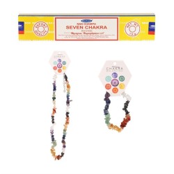 Set de regalo de joyas con chips de cristal de chakras