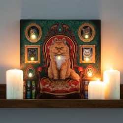 „Mad About Cats Light Up“-Leinwand von Lisa Parker