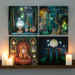 „Mad About Cats Light Up“-Leinwand von Lisa Parker