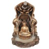 Rückfluss-Räuchergefäß aus Bronze mit Buddha-Motiv