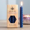 Set of 6 Blue Beeswax Spell Candles