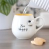 3D Bee Happy abgerundete Tasse