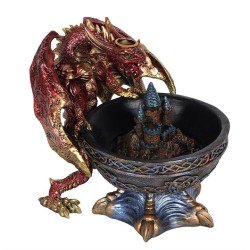 Quemador de incienso de reflujo Dragon Bowl grande