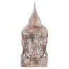 Großes, rustikales Buddha-Kopf-Ornament aus Holz