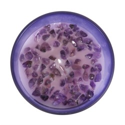 Third Eye Chakra Lavender Crystal Chip Candle