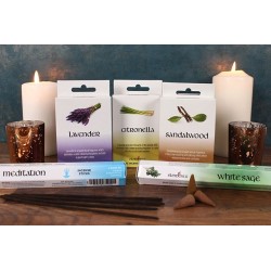 Set of 12 Packets of Elements Lavender Incense Cones