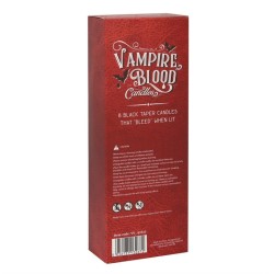 Juego de 8 velas cónicas de sangre de vampiro