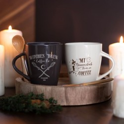 Witches Brew Coffee Co. Juego de taza y cuchara