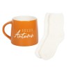 Conjunto de taza y calcetines Hello Autumn