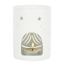 White Angel Cut Out Oil Burner