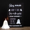 30 cm großes Ghost Rules-Hängeschild