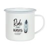 Ride The Waves Emaille Tasse