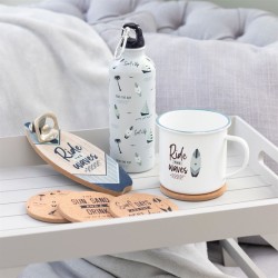 Ride The Waves Emaille Tasse