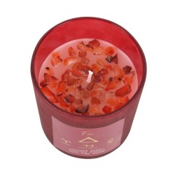 Fire Element Juniper Berry Crystal Chip Candle