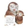 Eule liebt dich immer, Eulen-Mutter- und Baby-Ornament