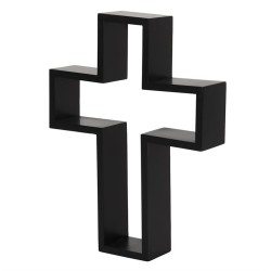 Black Crucifix Shelving Display