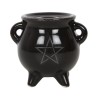 Pentagram Cauldron Ceramic Incense Holder