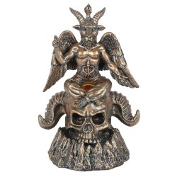 Quemador de incienso de reflujo LED Baphomet dorado