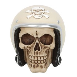 Totenkopf-Ornament mit Helm