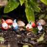 Juego de 4 mini amigos de macetas de gnomos