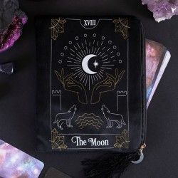 Die Mond-Tarot-Kartentasche mit Reißverschluss