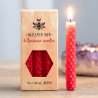 Set of 6 Red Beeswax Spell Candles