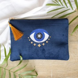 All Seeing Eye Samt-Make-up-Tasche