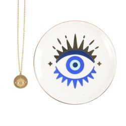 Geschenkset „All Seeing Eye“-Halskette und -Schale