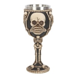 Resin See, Hear, Speak No Evil Skeleton Goblet