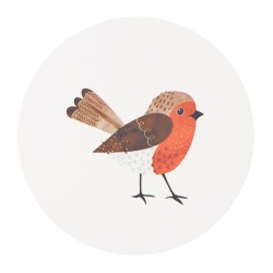 Winter Robin Coaster Set