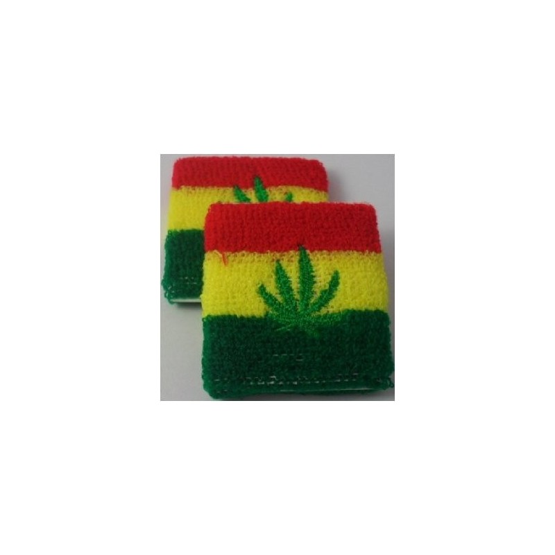 Design Rasta con fascia antisudore/fascia da braccio con foglie di marijuana