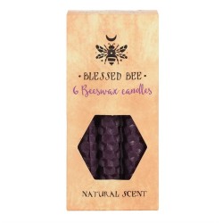 Set of 6 Purple Beeswax Spell Candles