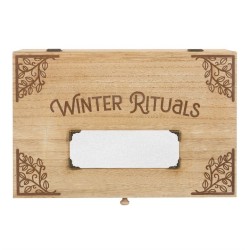 Caja de rituales de invierno de madera de 30 cm