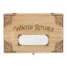 Caja de rituales de invierno de madera de 30 cm