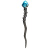 Silver Claw Wand with Blue Gem