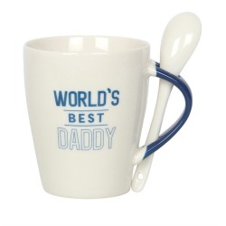 Juego de taza y cuchara de cerámica del mejor papá del mundo