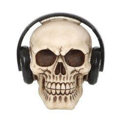 Adorno de Calavera con Auriculares