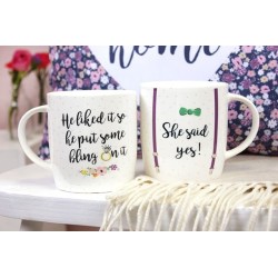 Set of 2 She Said Yes Mugs