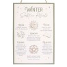 Cartel colgante de MDF con rituales del solsticio de invierno de 30 cm