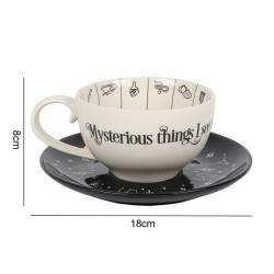 Taza de té de cerámica de adivinación